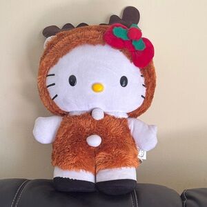 Hello Kitty Festive Plush in Brown and White